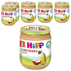 HiPP 喜寶 西洋梨蘋果泥, 西洋梨蘋果, 125g, 6罐