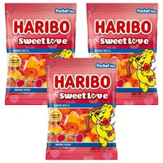 하리보 스위트 러브 젤리, 100g, 3개