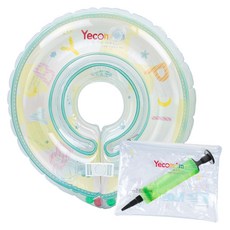 Yecomam 嬰兒游泳頸圈+拉鍊袋+打氣筒, 英文字母款, 1組