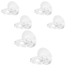 Block Mart 家用免打孔刮鬍刀牙刷架, 透明, 6個