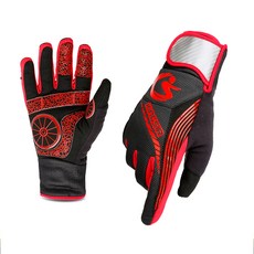 3S King Cel多功能運動手套 超級防寒用 2入, 紅色的