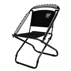 ANGLE 2OPTIONS 高低可調節露營椅, 灰色/黑色, 輕巧便攜, 戶外休閒椅, 1個