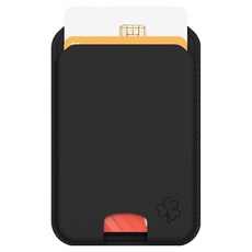 EXCCI MagSafe 相容折疊支架手機皮革卡夾保護殼, 黑色, 1個