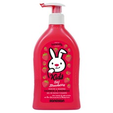sanosan 兒童沐浴露及洗髮精 草莓, 1個, 400ml