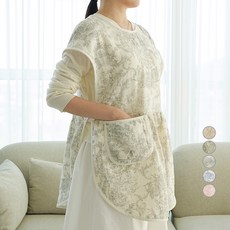 EmonG Toile de Jouy 媽媽圍兜圍裙, 灰色, 1個