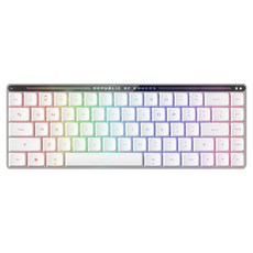 ASUS 華碩 REPUBLIC OF GAMERS RX 矮軸 65% 無線電競鍵盤 306 x 110 x 26.5mm 595g, ROG Falchion RX, 青軸, 白色