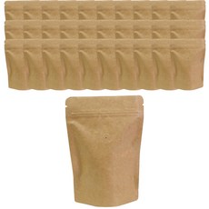 FEXTA 牛皮紙咖啡袋 夾鏈站立式 附排氣閥 100g, 50個