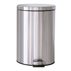 不銹鋼腳踏垃圾桶 8L, 單色, 1 個