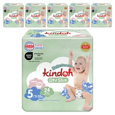 kindoh Oh! Slim Bebeguard優質超薄黏貼型尿布, 第5階段, 144片
