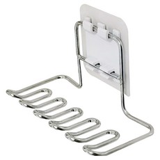 Living Home Detail 免鑽孔黏貼式鋼絲迷你牙刷架 GE-06, 銀色, 1個