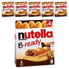 nutella 能多益 榛果可可威化棒 6條入, 132g, 6盒