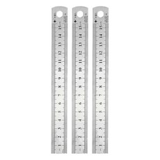 영바영 스테인레스 스틸 반영구 양면 직자 15cm, 실버, 3개