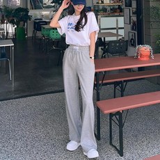 Chic Fox 女款自製貼片寬版運動褲