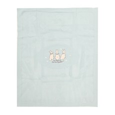 奇哥 恬靜比得兔洞洞棉毯，藍綠色，100%棉，透氣孔洞設計，親膚舒適, 70 x 90cm