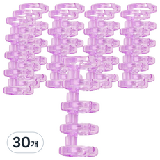 리미트 5공 투명 루즈링 바인더링 42 x 15 mm, 퍼플, 30개, 13mm