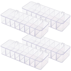 AHOYE 8格桌面線材整理盒 附防塵蓋子, 4個, 單一顏色