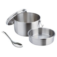 CLARE 晶鑽 316雙層圓形便當盒 14cm, 單一顏色, 1個