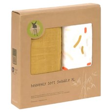 Lassig 超柔手感竹纖維嬰兒包巾毯 2件組