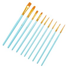 簡約線條藍色水彩筆, 1套, 10種