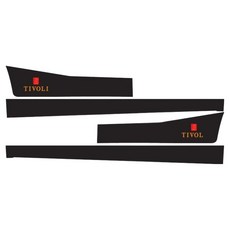 레이스텍 티볼리 사이드 도어스티커 도어가니쉬 패션스티커 무광블랙, 1개