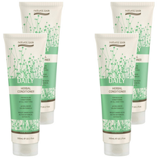 natural look HAIRFOOD 每日草本護髮素 適合所有髮質 pH平衡沙龍配方 小麥氨基酸活性植物萃取, 300ml, 4條