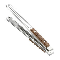 Campingmoon 柯曼 不鏽鋼燒烤夾 MS-40, 銀色, 1支