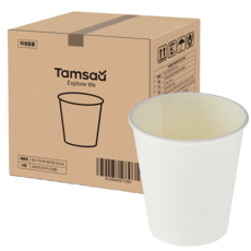 Tamsaa 高磅數無印刷紙杯 210ml, 1個, 1000入