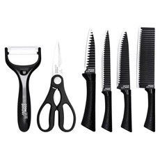 cook power 鍋寶 波紋多功能刀具 6件組 WP-6600, 小刀 + 中刀 + 大刀 + 剁刀 + 削皮刀 + 剪刀, 1組