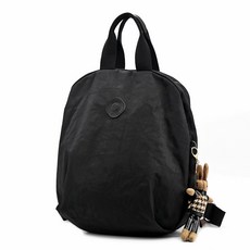 Lulubag 女性用烏龜領防水後揹包 + 配件組, 黑色(包), 隨機出貨(配件)