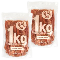 데이스포 강아지 우리아이 슬라이스, 치킨 소프트, 1kg, 2개 치킨 소프트, 1kg, 2개
