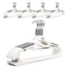 Yemil 防滑旋轉上衣衣架, 100個, 白色