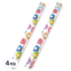 투영디자인 뽀로로포장지 대 53 x 1800 cm, 실버, 4개입