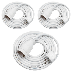 One Stop 高容量移動式1孔延長線 16A, 1.5m, 白色, 3個