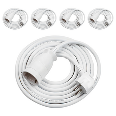 One Stop 高容量移動式1孔延長線 16A, 1.5m, 白色, 5個