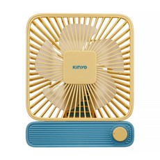 Kinyo 復古靜音充電風扇 5V2A, UF-2652, 愛之夏黃