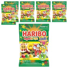 HARIBO 圈圈造型酸味軟糖 蘋果風味, 6包, 80g