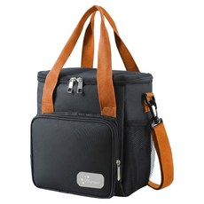 Yegrina 保溫保冷防水便當野餐包, 1個, 黑色