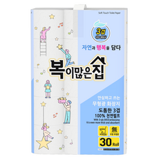 복이많은집 3겹 펄프 화장지, 30롤, 1세트