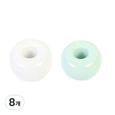 LIVING DUO 直立式陶瓷牙刷架, 白色+薄荷, 8個