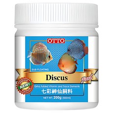 OTTO 建興水族 七彩神仙飼料, 200g, 1瓶