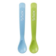 b.box 矽膠軟湯匙 2入組, 藍色+綠色, 1組