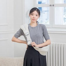 babysopoong 孩童用便攜式郊遊側腰揹帶, 香草白