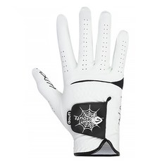 GOuft 男性用蜘蛛網高爾夫球手套 白色版 右手用, 黑色, 1個