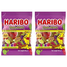 HARIBO Happy Grapes 葡萄風味Q軟糖, 80g, 2包