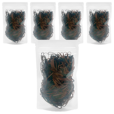 She's Line TPU 橡皮筋 500入, 黑色+棕色, 5包