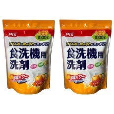 Lion Chemical 獅子化學 Pix W酵素 洗碗機用洗劑, 雙重酵素, 強力分解飯粒, 蛋等食物殘渣, 油汙也能輕鬆去除, 除菌, 消臭, 1kg, 2包