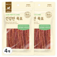 굿데이 건강한육포 강아지 간식, 오리가슴살 소프트스틱 맛, 100g, 4개