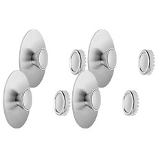 ATOSO 全不鏽鋼磁吸肥皂架 CIRCLE, 銀色, 4個