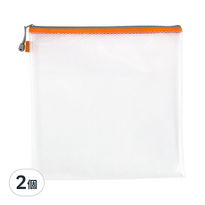 Lan CHYn 連勤牌文具 O PEVA 環保無毒夾網袋 LCM-B5 B5, 橘色, 2個