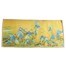 古畫絨布茶巾 30x15.5cm, 千里江山, 1條